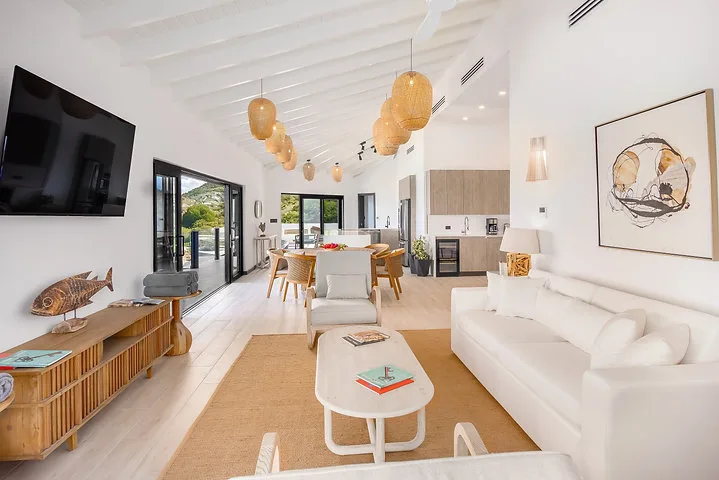 Ocean 19 | Oceanfront Living, 3-bedroom villa for sale in St Mary, Antigua & Barbuda - living room