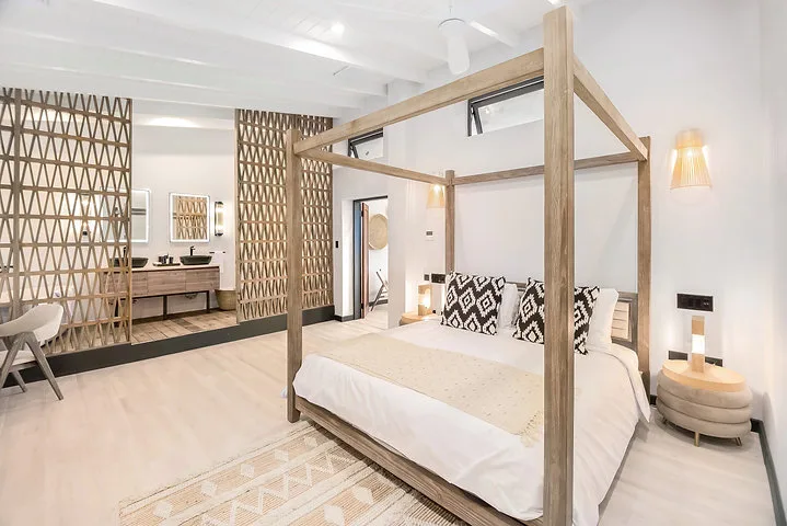 Ocean 19 | Oceanfront Living, 3-bedroom villa for sale in St Mary, Antigua & Barbuda - four-poster bedroom