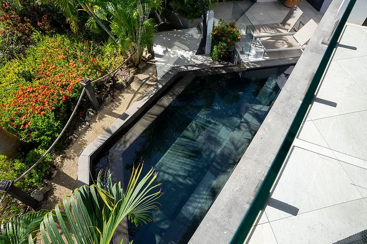 Villa Oasis | Private Garden and Ocean Views, 2-bedroom villa for sale in St Mary, Antigua & Barbuda - pool from above