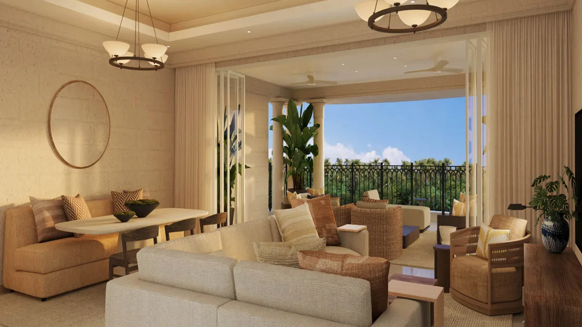 Pendry Residence 403 | Marina Lifestyle, 3-bedroom apartment for sale in St Peter, Barbados - Living room