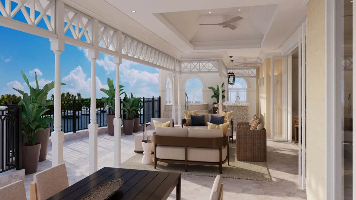 Pendry Residence 403 | Marina Lifestyle, 3-bedroom apartment for sale in St Peter, Barbados - Terrace view
