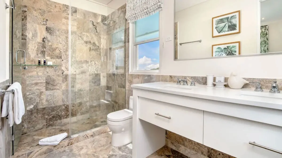 Jasmine Grove 2 | Modern Golf Course Villa at Royal Westmoreland, 4-bedroom villa for sale in St James, Barbados - en-suite bathroom with walk-in shower
