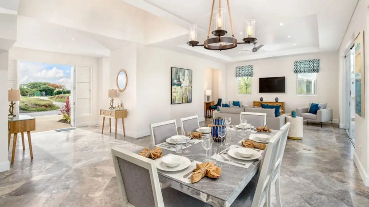 Jasmine Grove 2 | Modern Golf Course Villa at Royal Westmoreland, 4-bedroom villa for sale in St James, Barbados - open-plan living and dining room