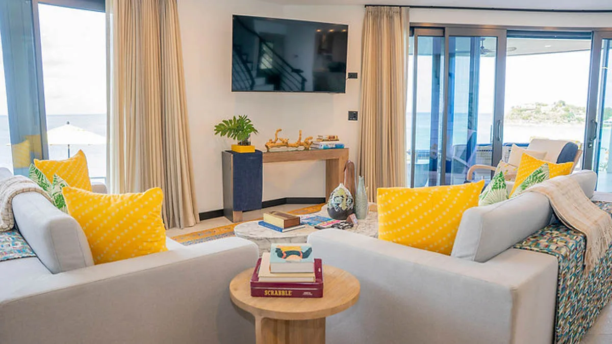 Villa Ocean 15 | Oceanfront Infinity Pool, 4-bedroom villa for sale in St Mary, Antigua & Barbuda - living room