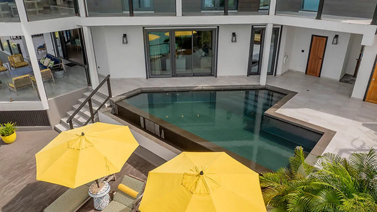 Villa Ocean 15 | Oceanfront Infinity Pool, 4-bedroom villa for sale in St Mary, Antigua & Barbuda - pool and terrace