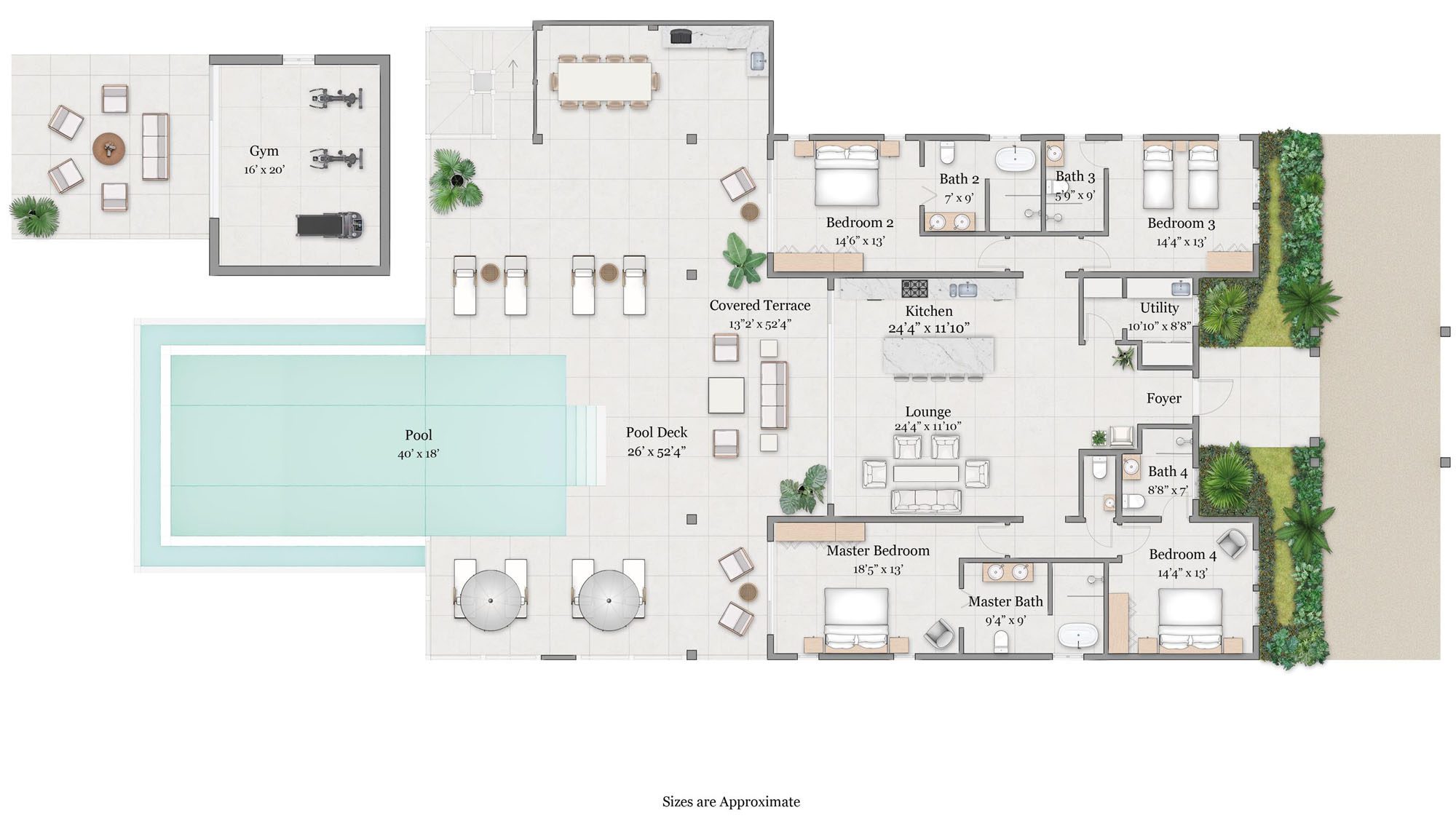 Royal Westmoreland | Oceans 8 - Luxury Turnkey Golf Course Villa Within Ocean View Enclave - floor plan