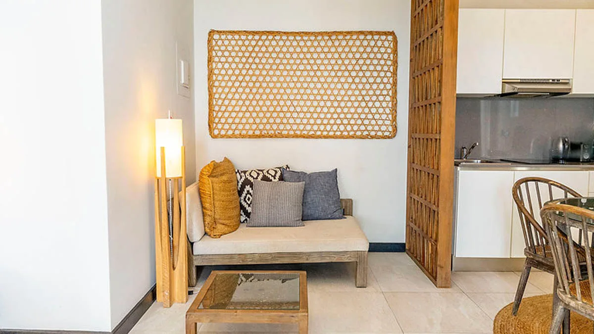 Ocean Suite K28 | Elevated Ocean Views, 1-bedroom villa for sale in St Mary, Antigua & Barbuda - sitting area and kitchenette